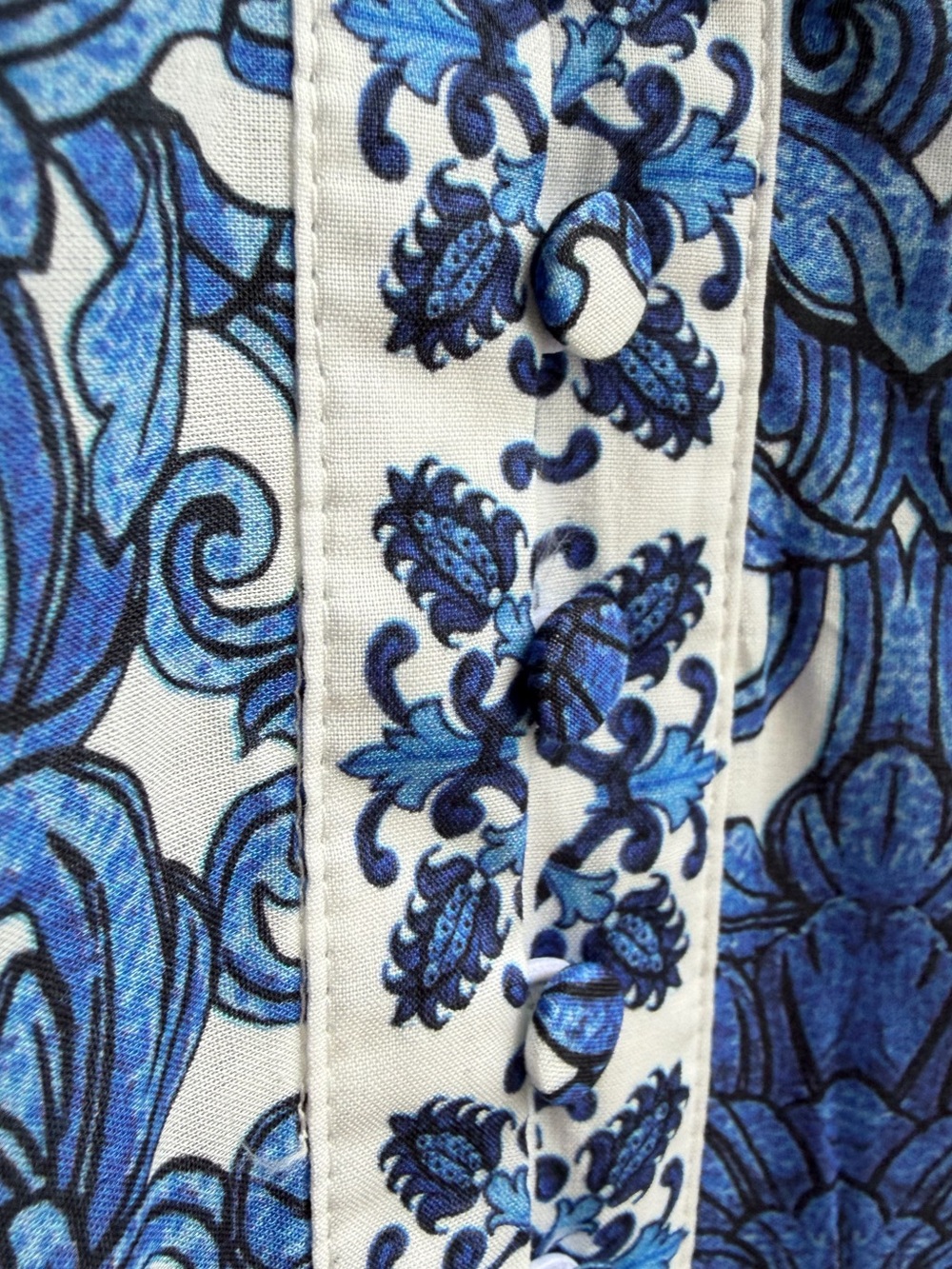 ππ«Antonio Melani Brynn BlueWhite Floral Mini Dress Belted Cotton Boho Chic Size4 - Picture 12 of 17